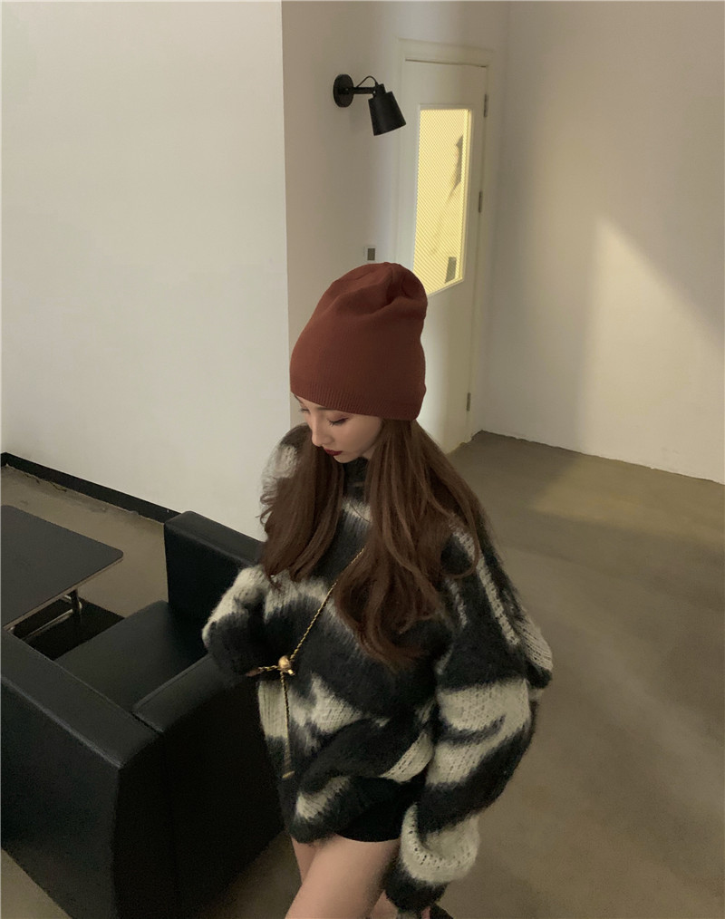 Casual Women's Loose Round Neck Pullover Sweater Coat