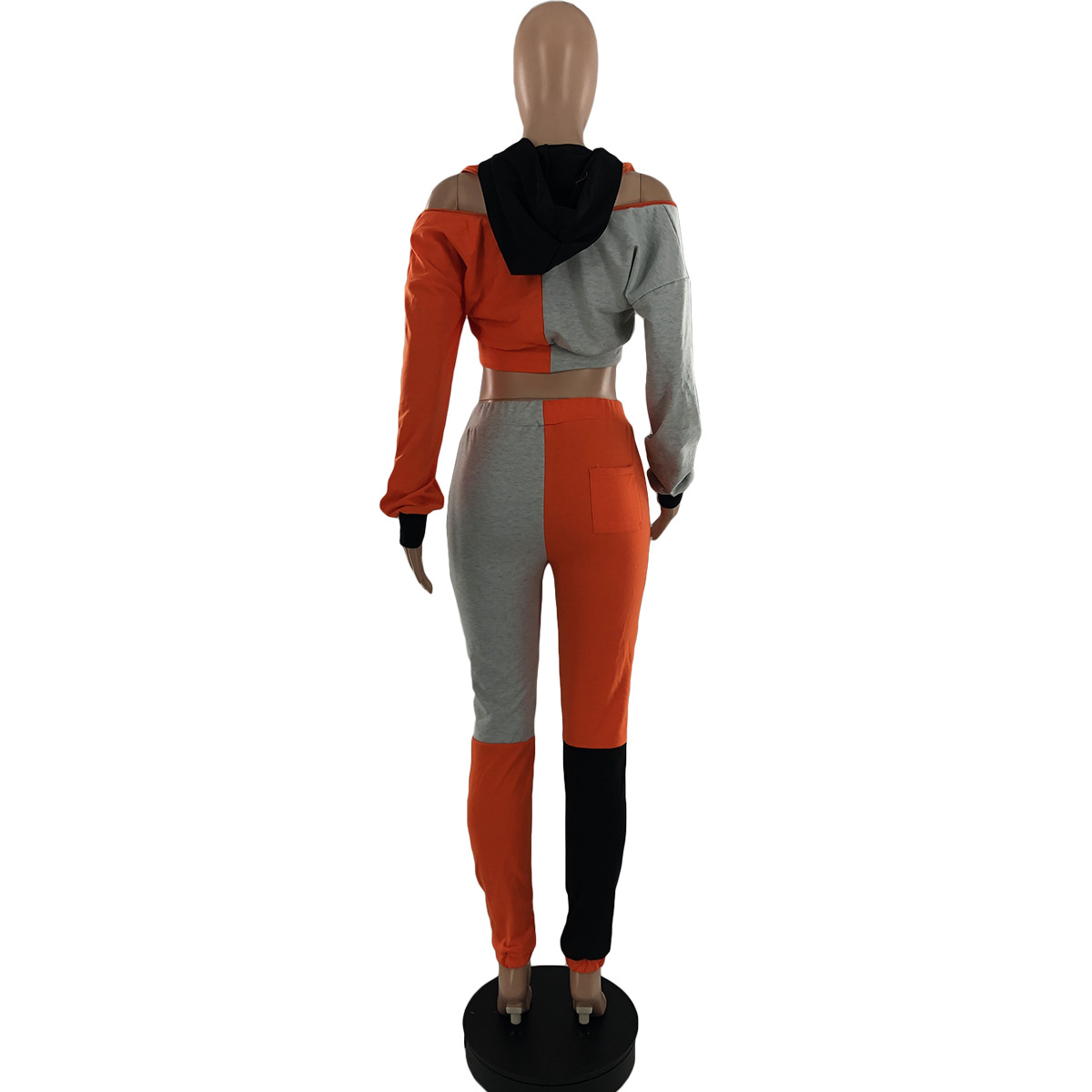 Casual Zipper Stitching Sports Two-piece Suit - 16