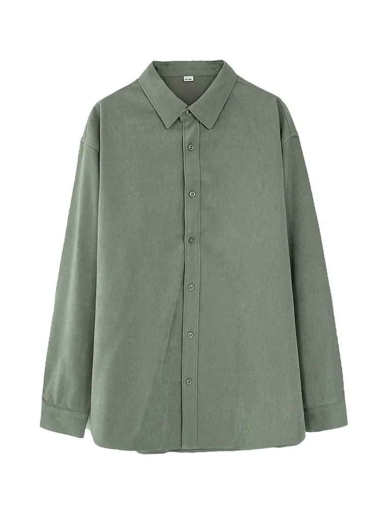 Loose Solid Color Long Sleeve Shirt