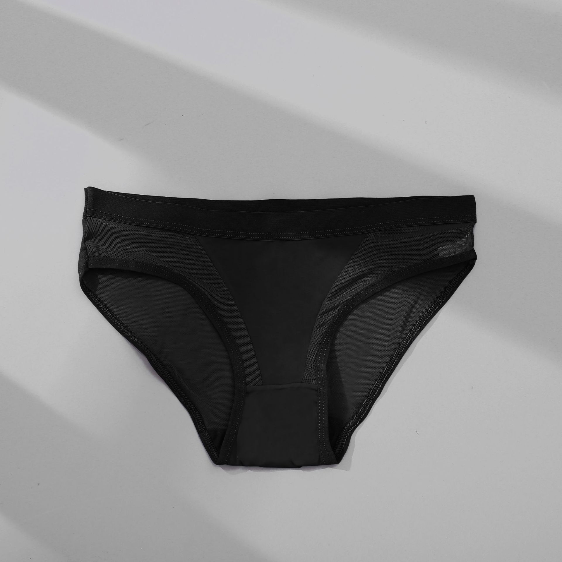 Title 4, Low Waist Mesh Solid Color Briefs