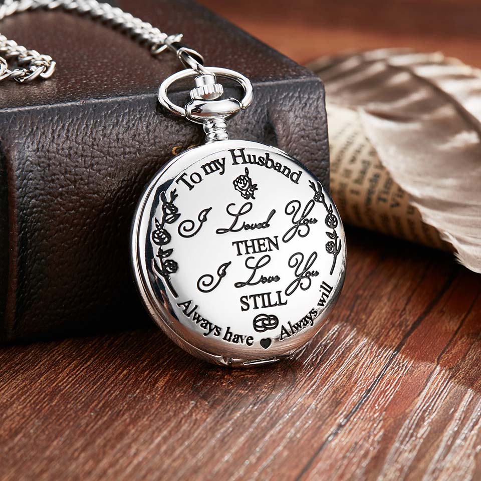 Title 4, Carved Retro Quartz Pocket Watch