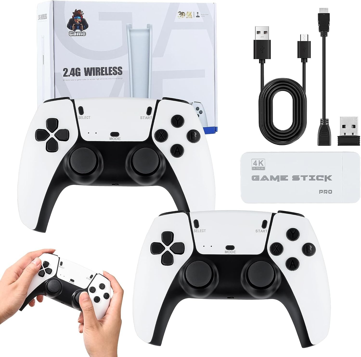 20000 Retro Video Game Console 4K HD TV Stick Ink.2 Wireless Controller — image 6