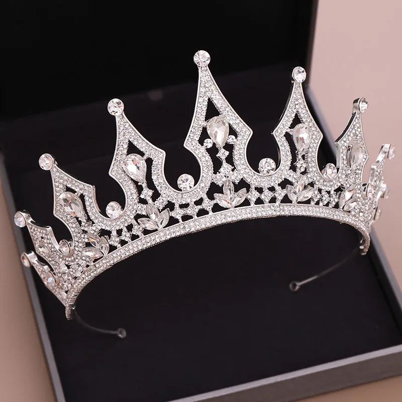 Princess Rhinestone Crown Hair Hoop - White