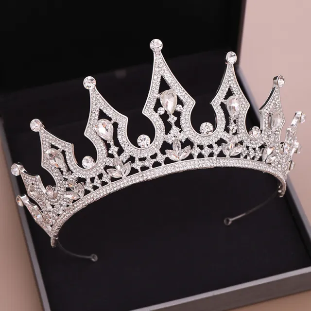 Princess Rhinestone Crown Hair Hoop White - Shop at LoveMi