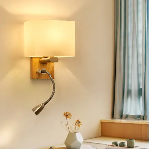 Interior Wall Lights Led Hotel Rooms Headboard Wood Art