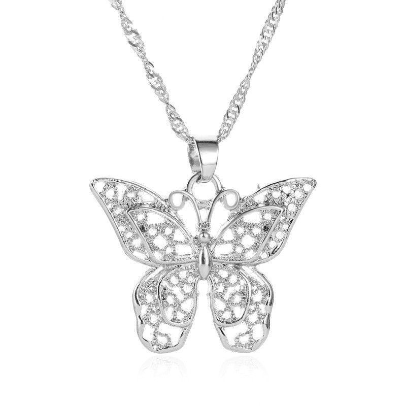 Hollow Double-layer Metal Butterfly European Style Pendant