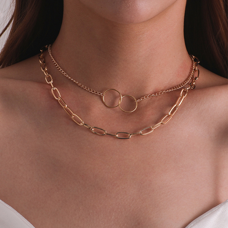 Necklace Creative Retro Punk Style Short Thick Chain Clavicle Chain