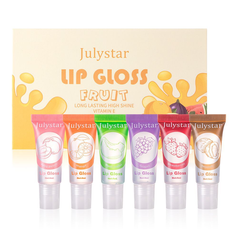 Vitamin E Moisturizing Fruit Flavored Transparent Lip Oil 6-pack Moisturizing And Moisturizing Lip Protection Lip Honey Set — foto 3