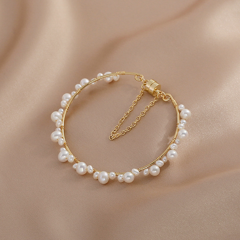 Women's Freshwater Pearl Woven Bracelet