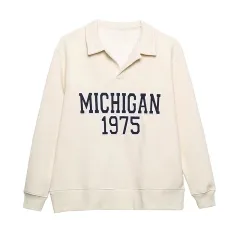 Fashion Lapel Lapel Casual Sweater Casual Pants - Sweater - View 1