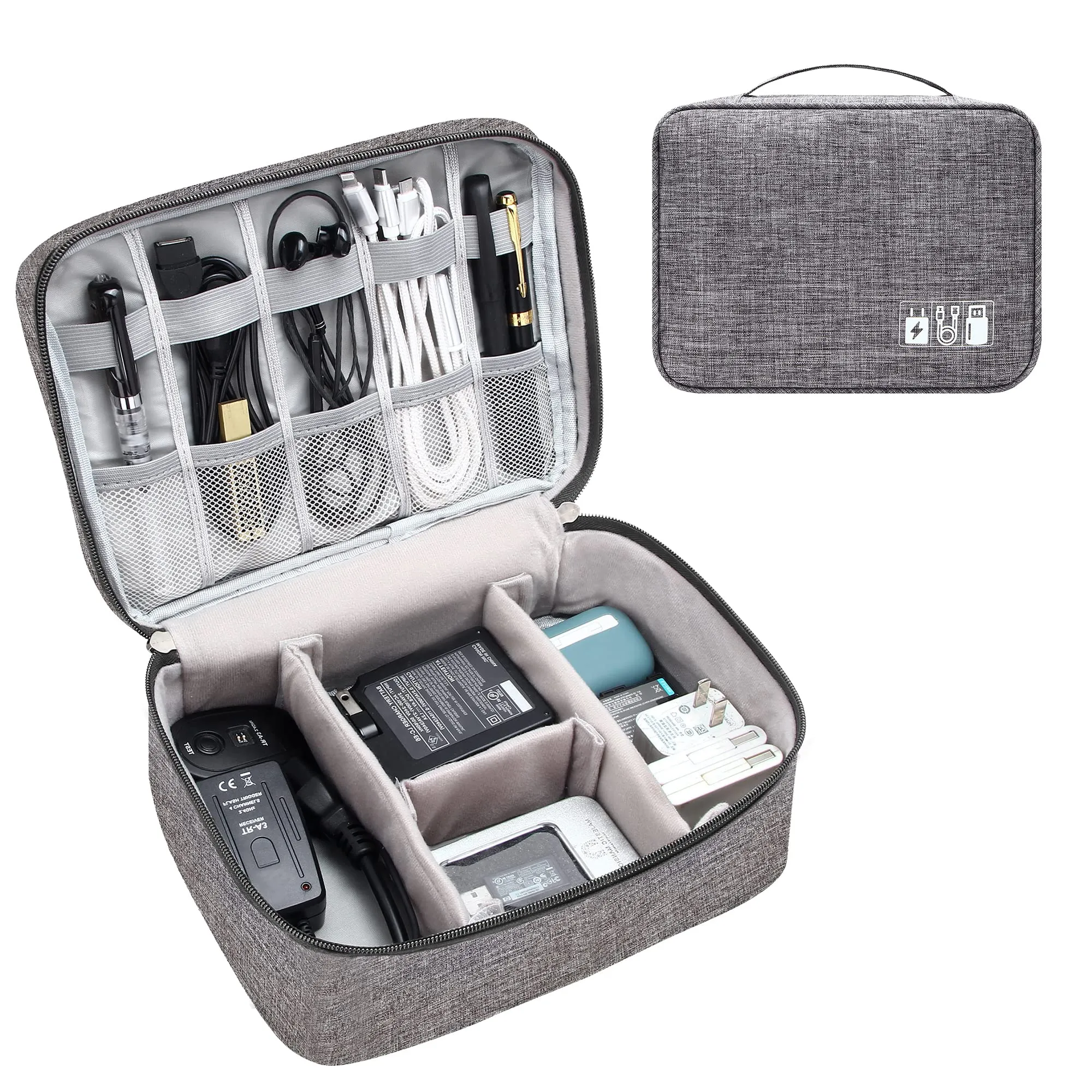 Electronics Organizer Travel Cable Organizer Bag Waterproof Portable Digital Storage Bag Electronic Accessories Case Cable Charger Organizer Case – image 10