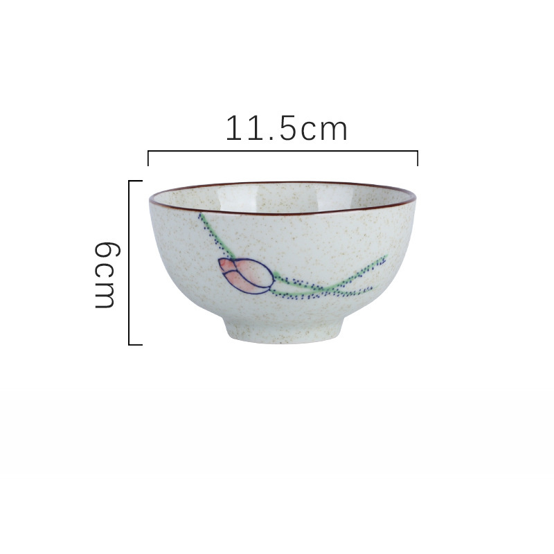 Title 3, Hand Painted Underglaze Ceramic Rice Bowl for H...