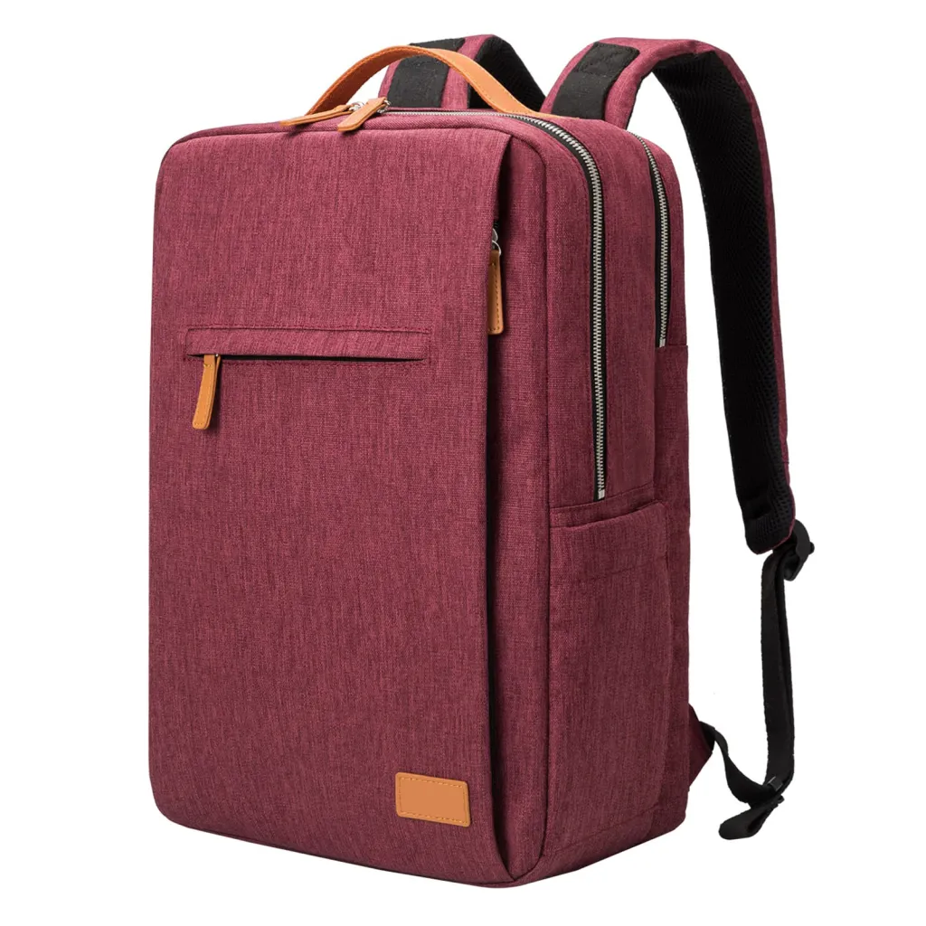 New Backpack Multifunctional Computer Travel Bag For Men And Women With USB - Burgundy