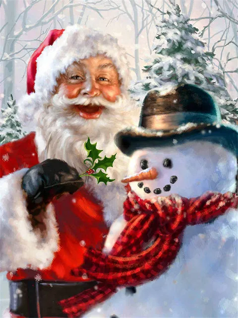 Santa Full Square Embroidery Promotion Diamond Art Winter Cross Stitch Rhinestone Home Decoration Style5 - Shop at LoveMi
