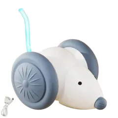 Cat Toys Interactive Electric Mouse Cat Toy Automatic Cat Teasing Stick Pet Supplies - White - View 1