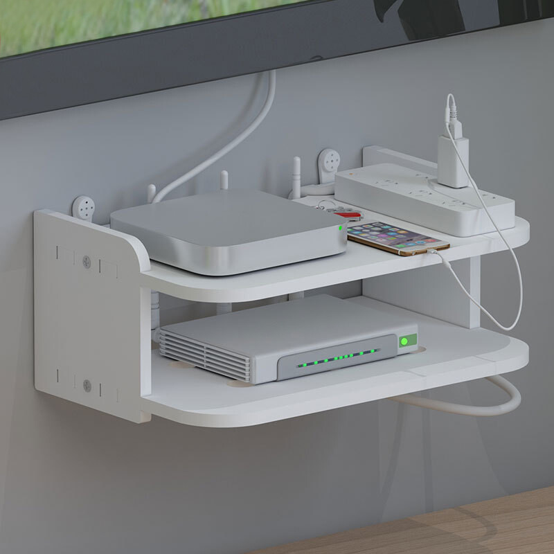 Wall Mount Router Storage Rack Floating Shelf For TV SKY BOX CD DVD Game Console — image 9