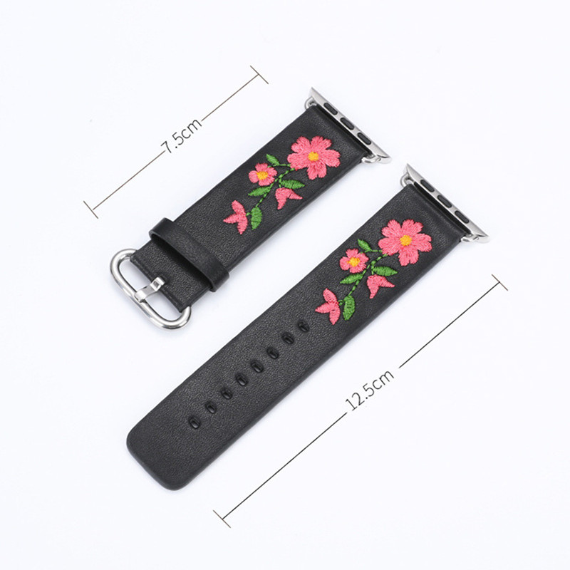 Title 4, Compatible with Apple, Embroidered Flower Loop ...