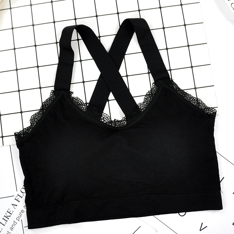 Title 6, Seamless Cross Sling Anti-Glare Tube Top with C...