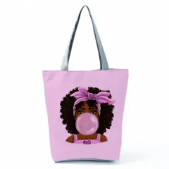 Girls Print Portable Lazy Lightweight Shopping Bag - Hl2114 - View 1