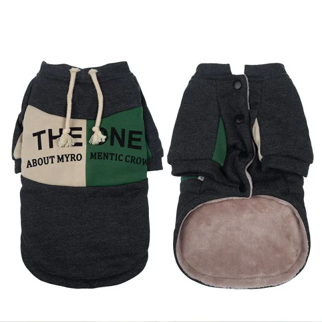 New Teddy Bichon Small Dog Pet Fall Winter Two legged Sweater Dark Grey - Shop at LoveMi