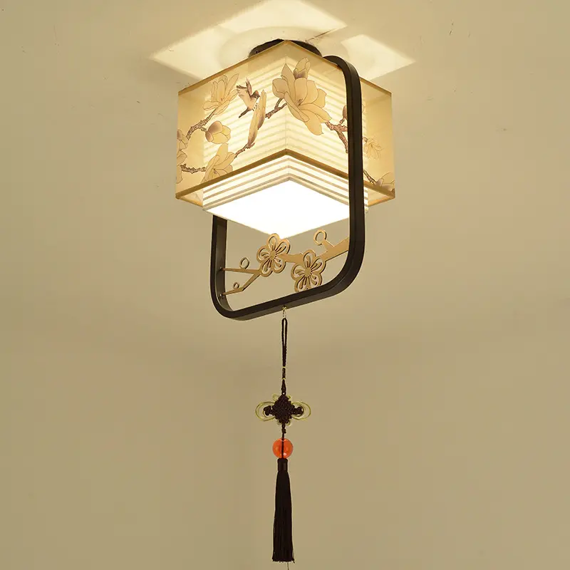 New Chinese Flower-and-bird Chandelier With Single Head — Ceiling lamp / Without light source