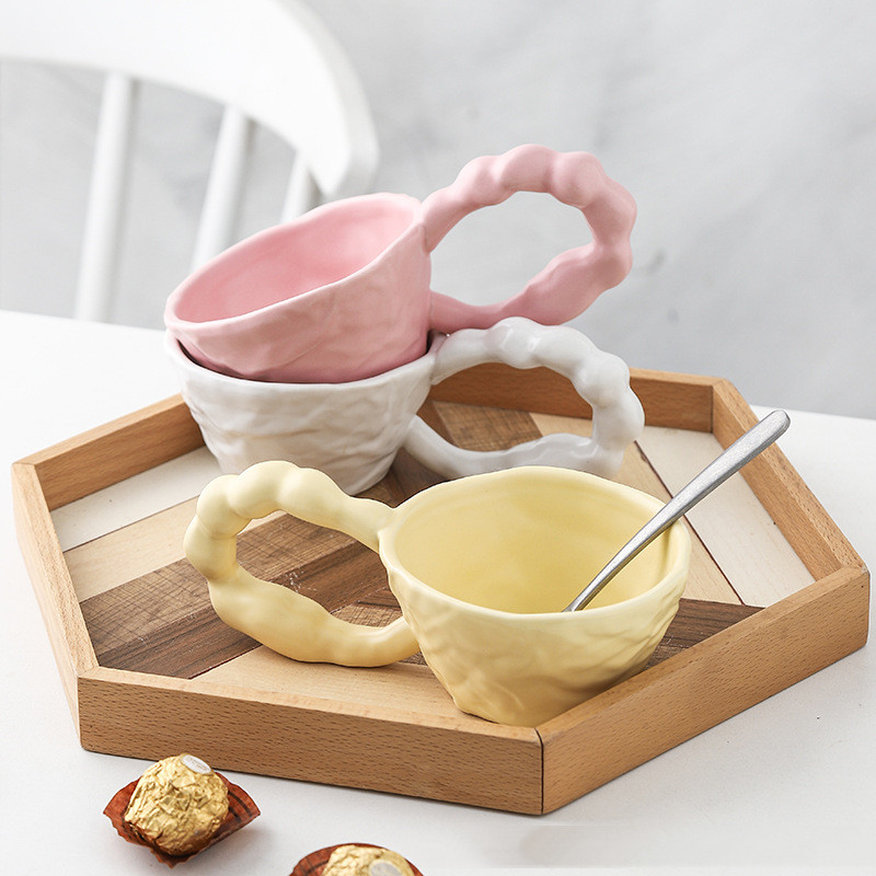 Hand Held Paper Wrinkled Cup Ceramic Boutique In Style Photography