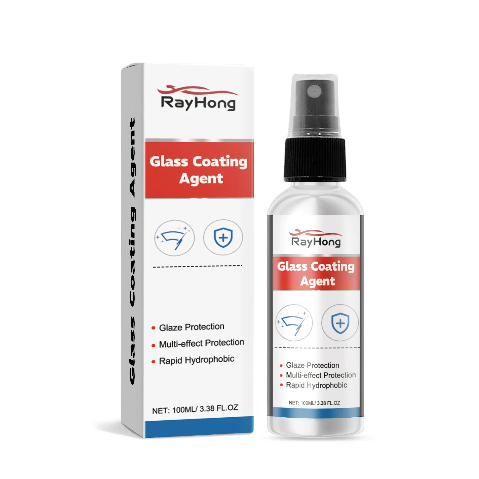 RAYHONG Car Glass Coating Spray, Cleans Windows