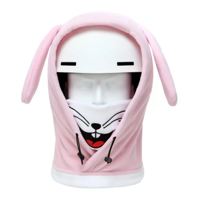 Cartoon Helmet Cover Wearing Ski Face Protection Pink - Shop at LoveMi