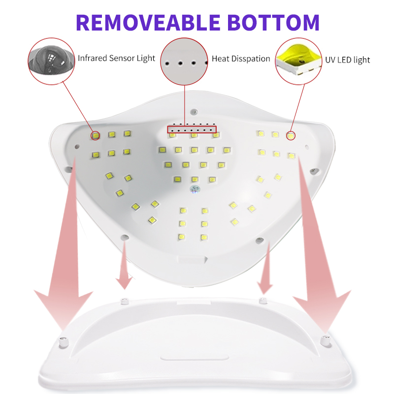 UV LED Nail Lamp, Nail Dryer For Gel Polish With 45Pcs Lamp Beads And Automatic Sensor 4 Timer Setting Professional Nail Art Tools 3