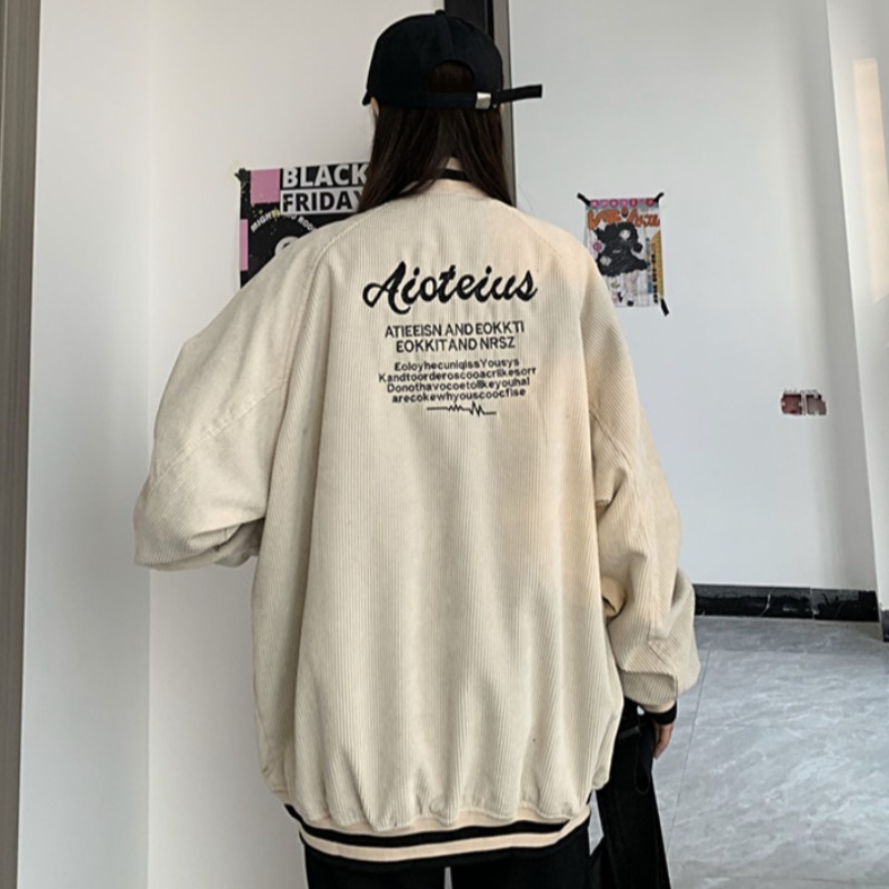 Korean Style Loose Retro Jacket Dark Harbor Style Baseball Uniform