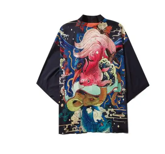 Printed Kimono  Sleeve Shirt