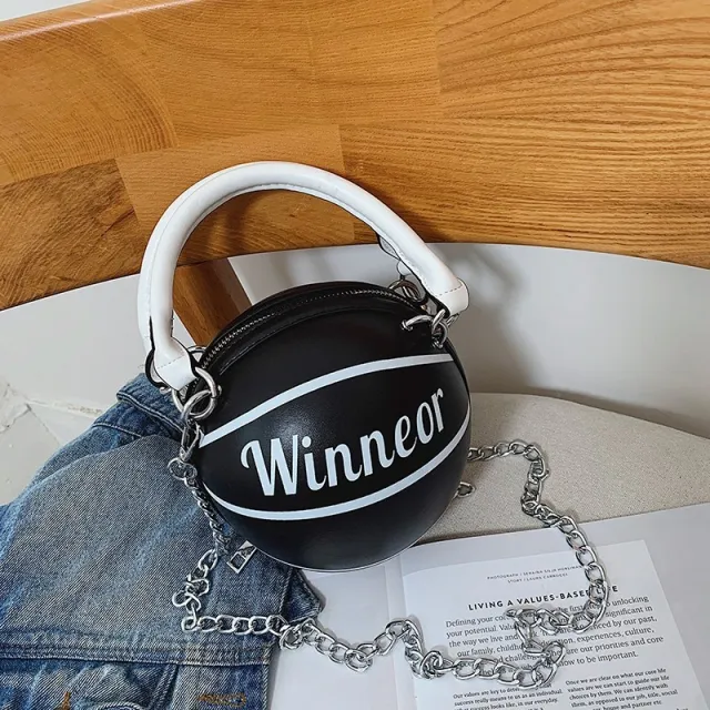 Basketball Shape Handbags and Purses for Women Chain Shoulder Crossbody Bag Girls Ladies HandBags Black - Shop at LoveMi