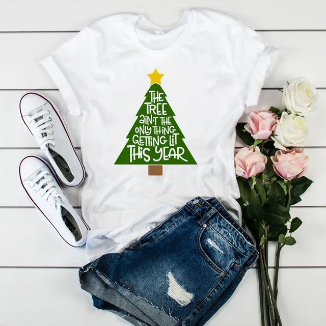 Fashion Women's Loose Christmas Series Printed T-shirt - 1Style