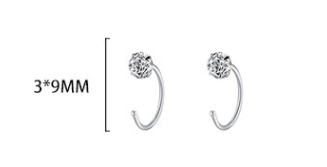 Title 1, Pendientes de diamantes brillantes para mujer E...