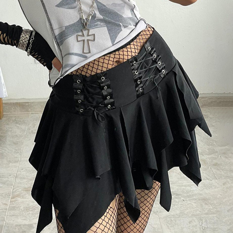 Irregular Niche Street Waistband Short Skirt