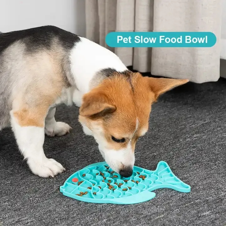 silicone-lick-mat-for-pet-dogs-slow-food-plate-rice-bowl-for-small-medium-dog-anti-gulping-choking-feeder-puppy-treat-dispenser