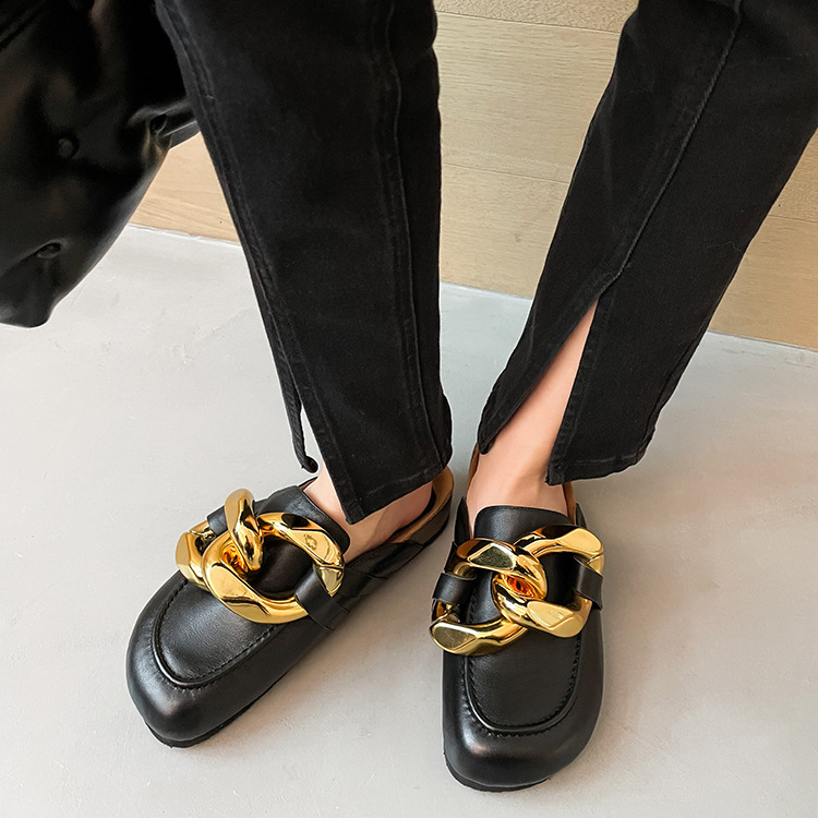 Summer New Product Cowhide Candy Fruit Color Comfortable Flat Bottomed Women's Sandals