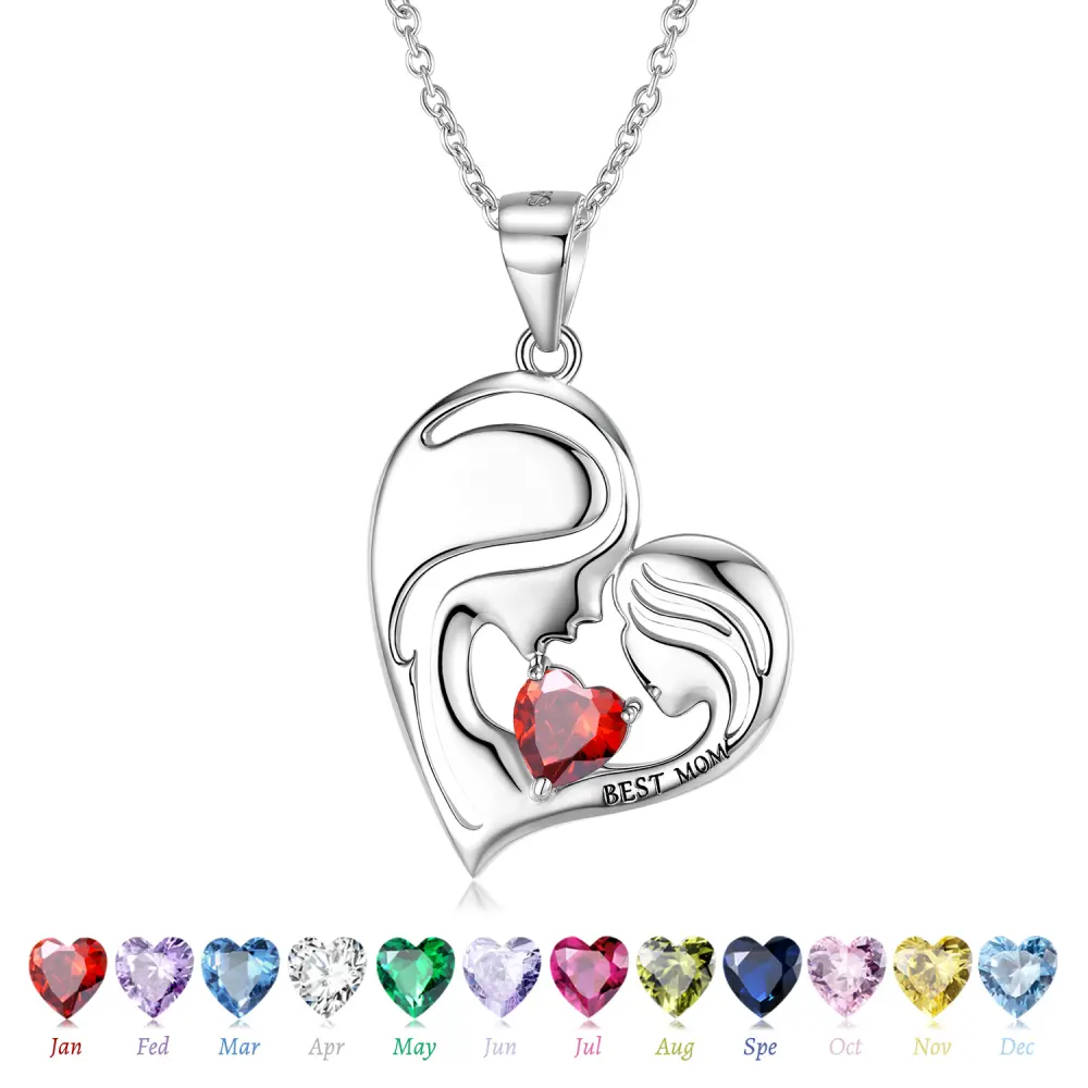 S925 Sterling Silver Best Mom Necklace Mother's Day Series