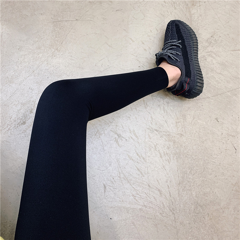 Black Shark Skin Leggings Women's Autumn Outer Wear