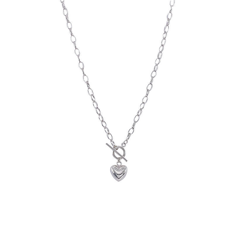 Love Pendant Silver Chain Temperament Necklace