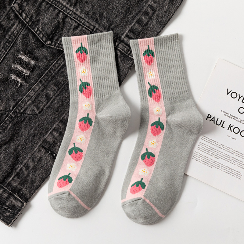 Title 5, Fruit pineapple strawberry cute socks