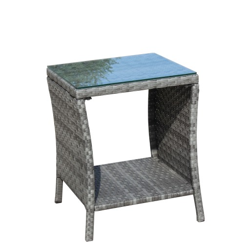Outdoor Patio Furniture 1 Coffee Table With Clear Tempered Glass — foto 13