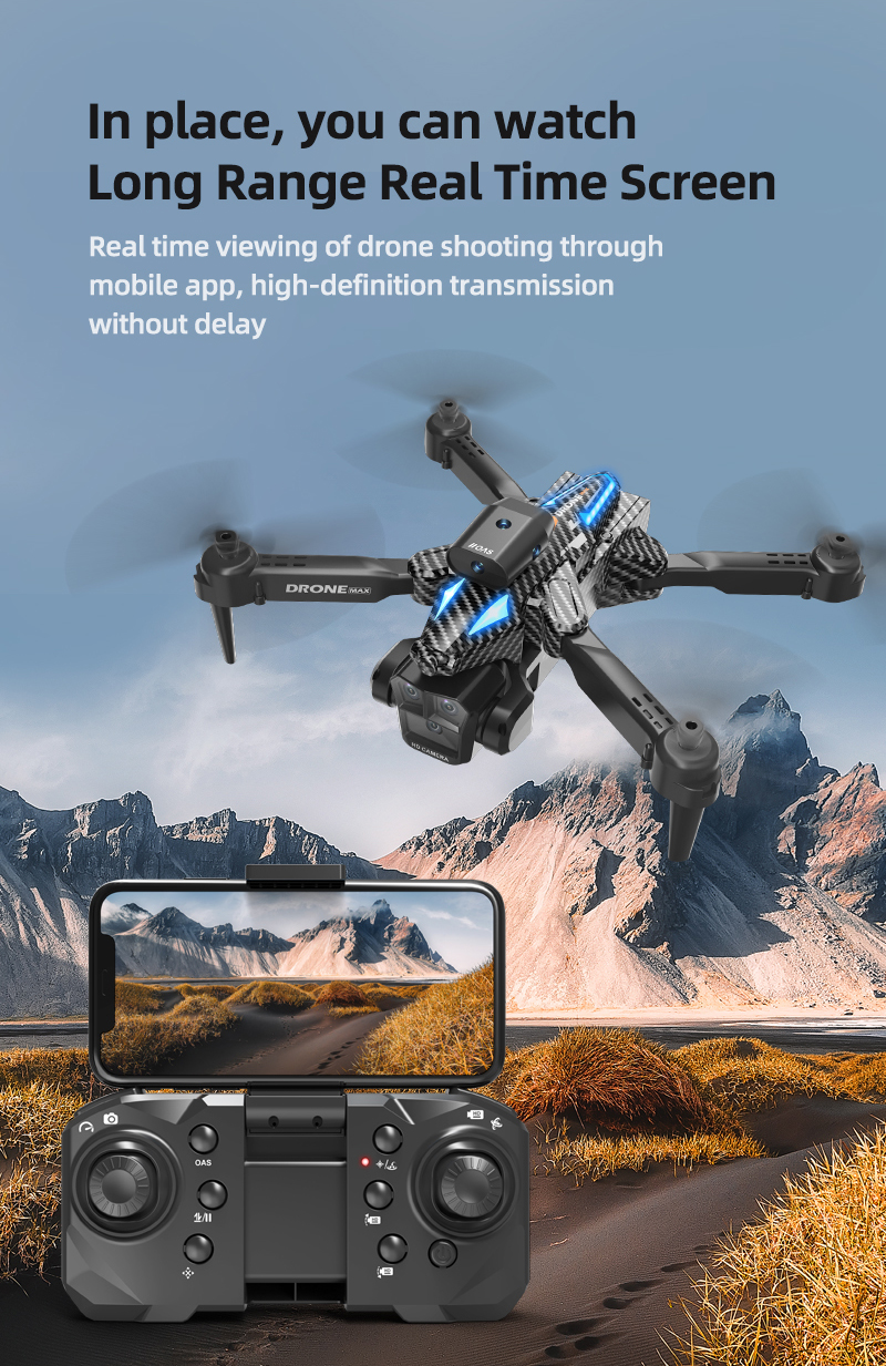C10 Black - Triple Camera - Dual Electric Drone-BLACK detail