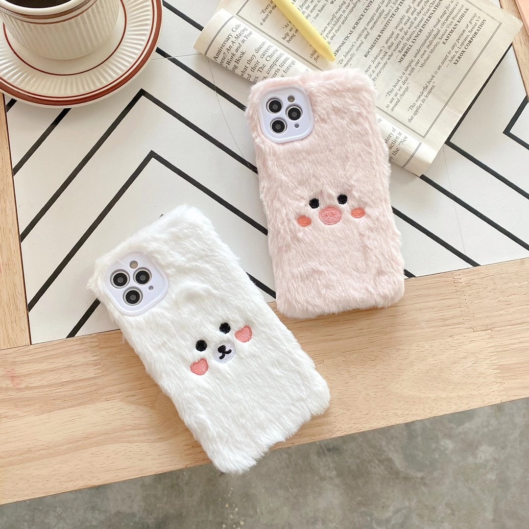 Title 5, Plush Piggy Bear Silicone Mobile Phone Case