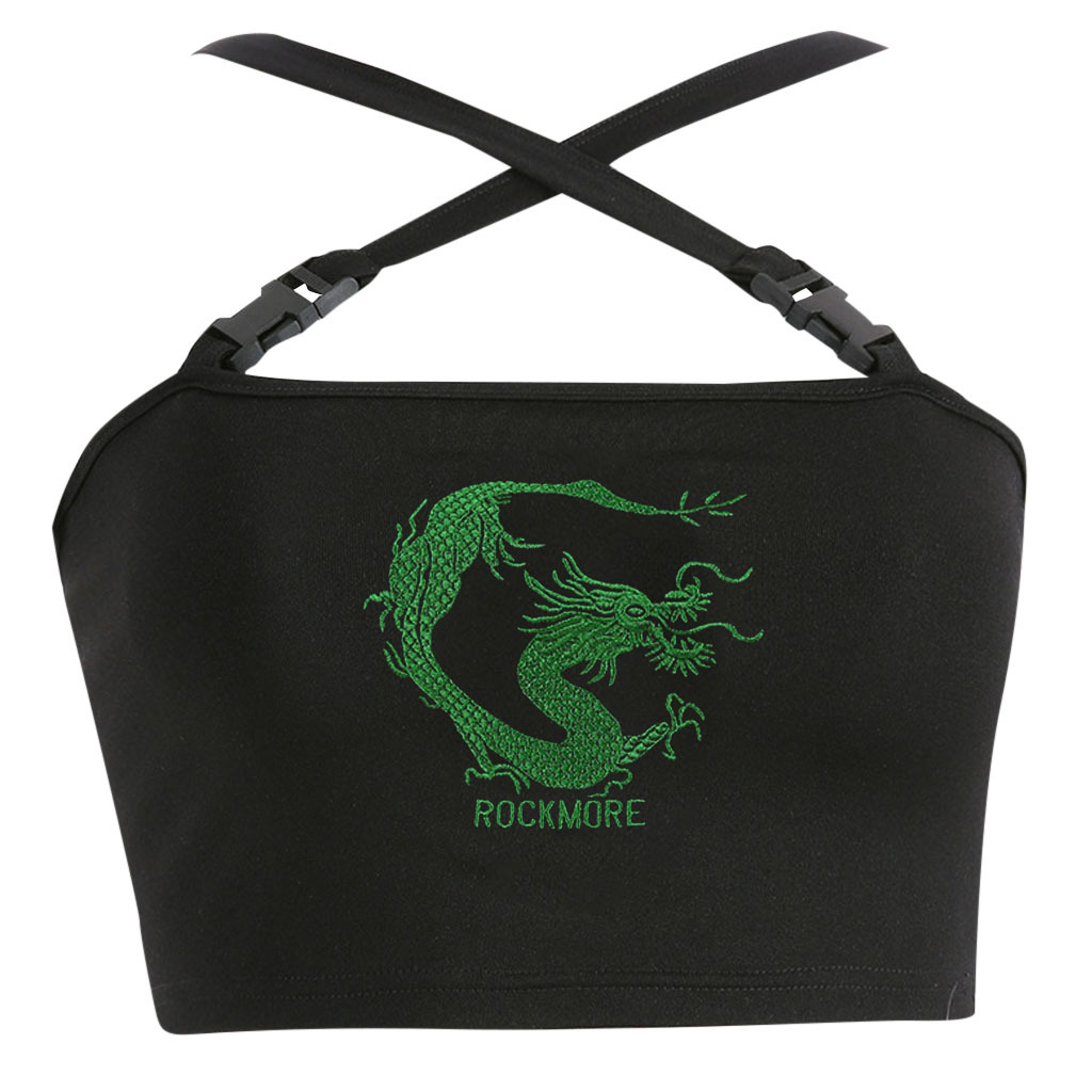 Women's Schoolbag Buckle Dragon Embroidered Vest And Sling