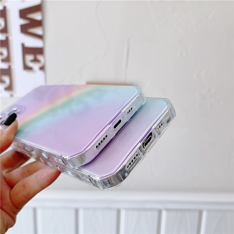 Side Rainbow Transparent Phone Case - Image 5