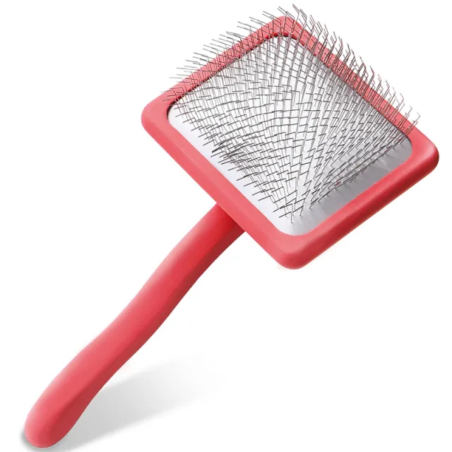 Pet Rubber Paint Handle Airbag Needle Comb Red - Shop at LoveMi