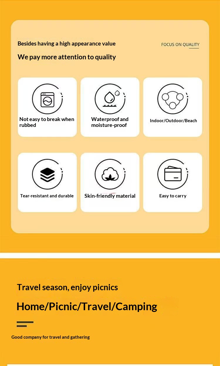 Only For Self Pickup - Picnic Mat, Thickened Picnic Cloth, Spring Outing... 13