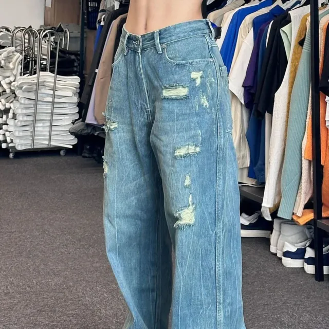 Retro High Waist Loose Wide Leg Pants Picture Color 4Xl - Shop at LoveMi