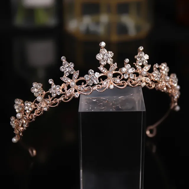 Women's Fashion Korean Crystal Birthday Crown Rose Gold - Shop at LoveMi
